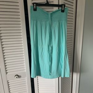 Aqua Halter/Strapless Sundress